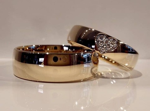 Love Eternity Ring Pair-10karat solid Couple Design