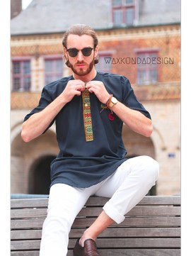 Long wax shirt "Massai" Waxkundadesign