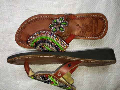 African beautiful beaded wedges
