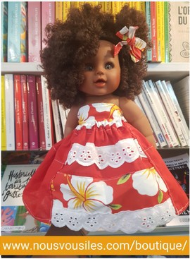 Poupée Amy-Rosemary Colibri Dolls - MALOYA ROUGE &amp; BRODERIE