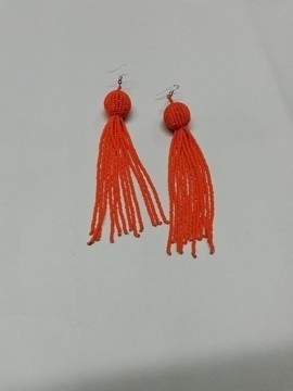 African Beaded earrings, Beaded Fringe earrings, Elegant earrings, Tribal earrings, Boho earrings