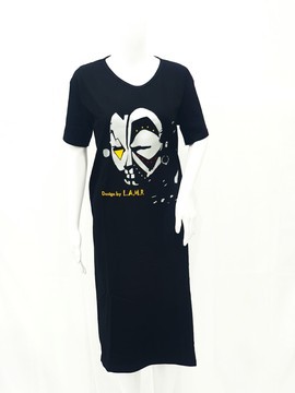 Tribal boy face T-shirt dress
