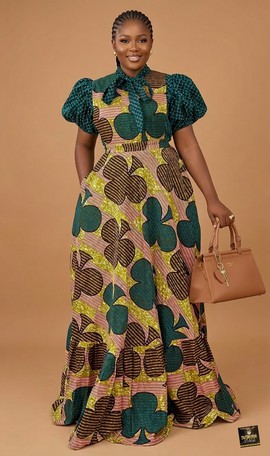 Ankara Maxi Gown|Wedding guest attire|Maternity styling