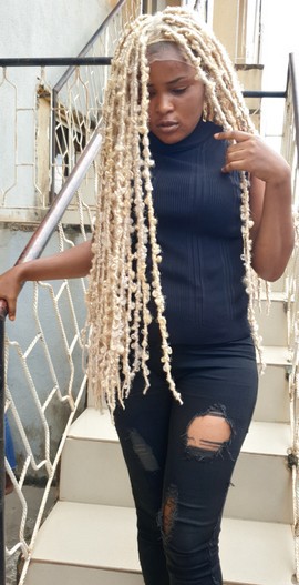 40inches locs on frontal distressed  locs wig