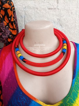 Collier perlé, collier femme, tour de cou Maasai, collier perlé africain, collier moderne