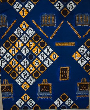 Tissu wax africain Ankara fabric imprimée wax motif: ABCD
