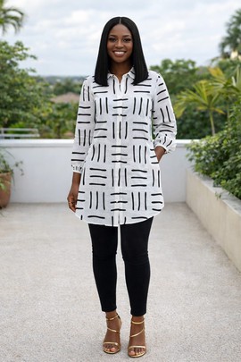 The Eshe Grace African Shirt Dress – Quiet strength, vibrant soul