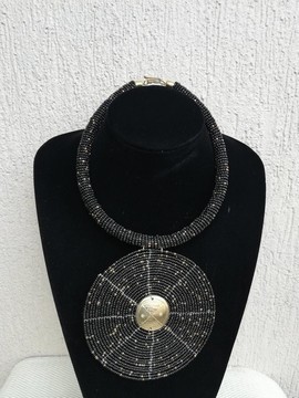 African pendant necklace, Beaded necklace, Christmas gift for her, African jewelry, Masai necklace