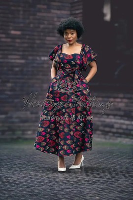 MAYA BLACK INVISIBLE FRONT SLIT DRESS