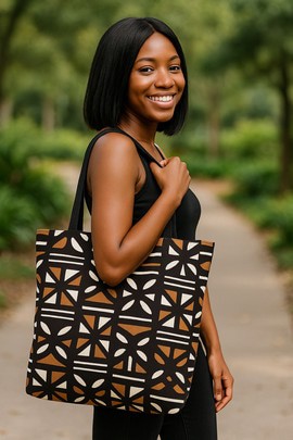 Tribal Tote Bag African Print  | Geometric Fashion | Large Capacity