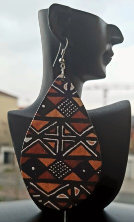 "Mudcloth pattern" earrings