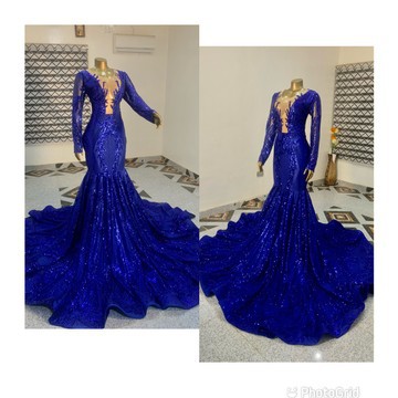Teemalogue royal blue prom dress
