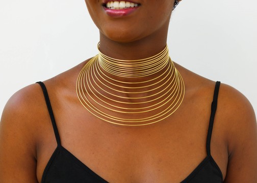 African Brass necklace, Choker Necklace, Pendant Brass necklace, Christmas gift for her, Moms gift