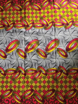 COUPON FABRIC WAX AFRICAN WEDDING FLOWER PATTERN