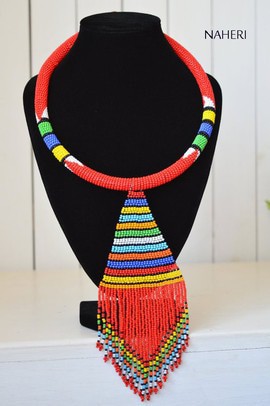 African maasai beaded necklace
