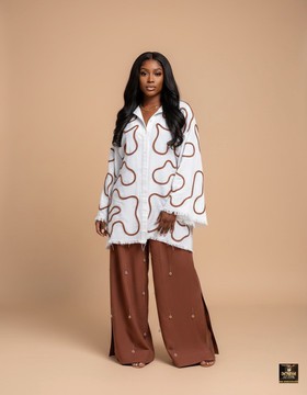 African Inspired Handwoven Aso-oke Two-Piece
