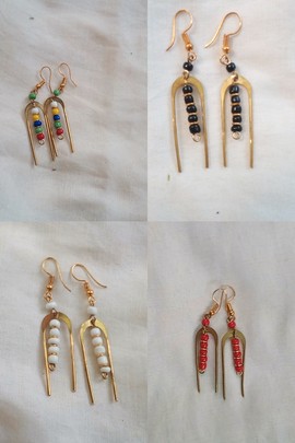 Boucles d'oreilles africaines / bijoux femmes / boucles d'oreilles faites à la main