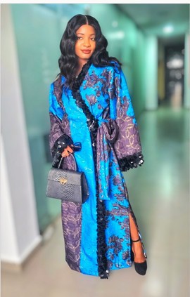 Kehlani Luxury Woman Wrap Kimono Dress For Weddings/Special occasions/Plus Size