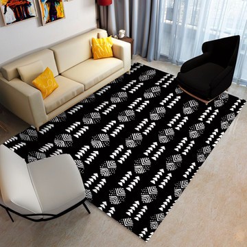 Black and White Africa Rugs | Traditional Living Room Carpet (LARGER SIZES AVAILABLE)