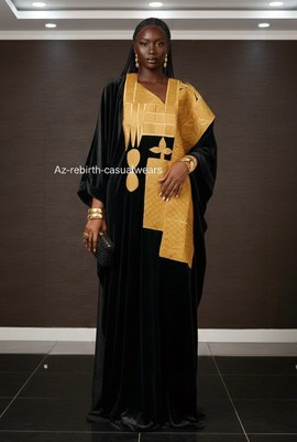 Boubou en velours noir