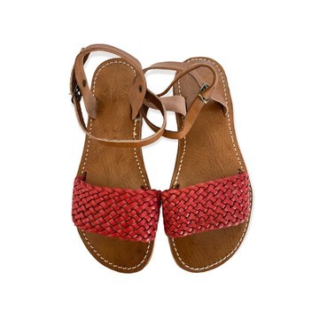 Sandale en cuir véritable haute qualité fait main mode femme