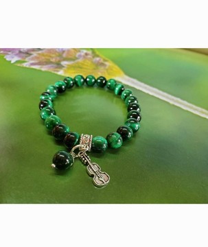 Green tiger's eye bracelet💚/natural stone/Madagascar