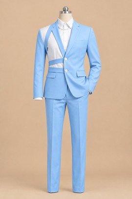 Slim Fit Suit Set with Asymmetric Harness Detail – Modern Tailored Blazer &amp; Matching Trousers