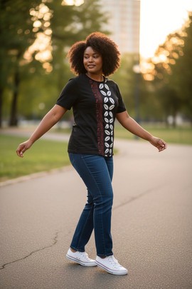 Custom wax fabric t-shirt for men and women