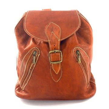 100% handmade high quality genuine leather backpack.