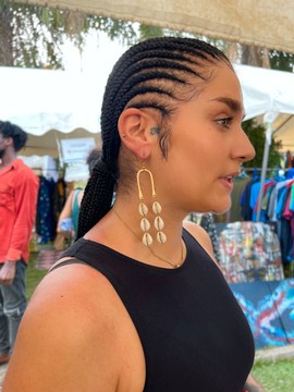 Kali cowrie shell earrings