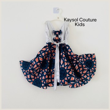 Getzner and wax children's dress - ceremonial dress - girl's dress in loincloth - high-end girl's dress