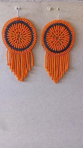 Boucles d'oreilles de perles africaines avec glands, boucles d'oreilles à franges, boucles d'oreilles élégantes, boucles d'oreilles colorées, boucles d'oreilles Boho