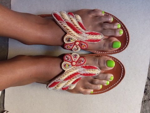 African Women maasai sandals/feb2021/newstock/leather/flat sandals