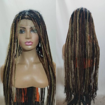 Full lace synthetic dreadlocks, lisa bonnet locs, back combed locs 30inches
