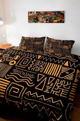 Mudcloth African Style Bedding Sets Duvet and Pillow Covers (MORE SIZES AVAILABLE)