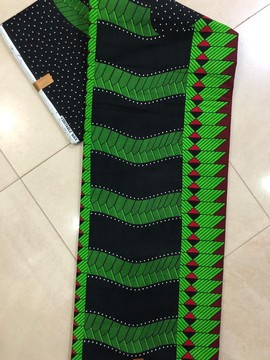 Green Ankara fabric, pure cotton, 6yards, for weddings