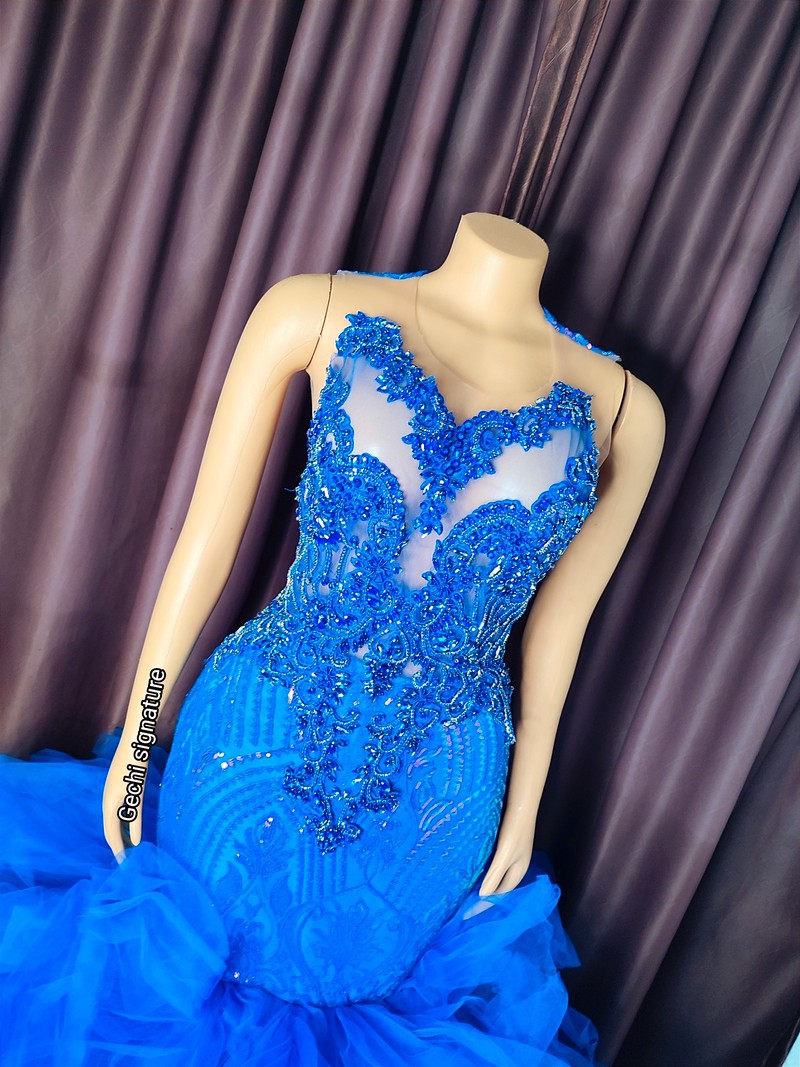 brown and blue dress shoes Elegant Strapless Lace Up Long Mermaid Wedding Dress