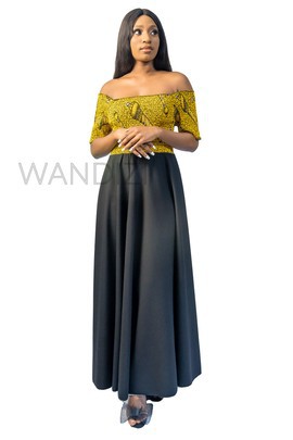 Robe longue à imprimé africain smocké, robe longue Ankara, robe longue à imprimé cire