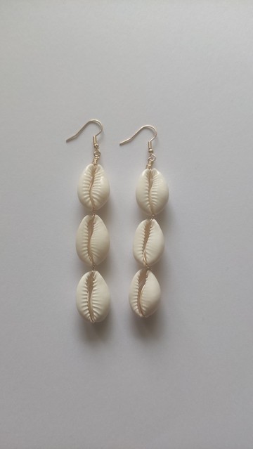 Boucles d'oreilles pendantes cauris
