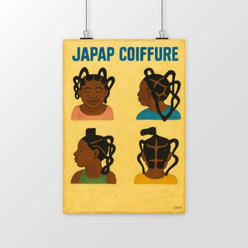 Affiche Murale-Japap coiffure