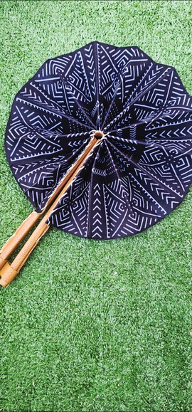 Éventail en Tissu Africain