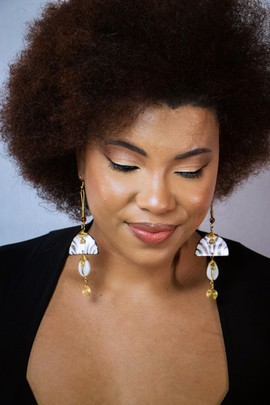 Magnifiques boucles d'oreilles «Geema»