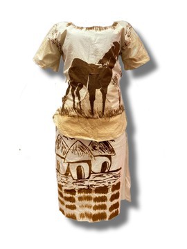 ENSMBLE  BATIK (HAUT PLUS PAREO)  MARINA