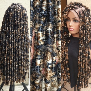36 inches distressed locs wig