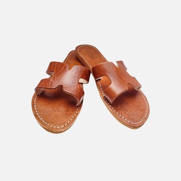 Sandale de plage en vrai cuir pour Femme