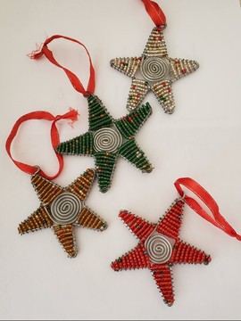 set of 4 stars for christmas decoration