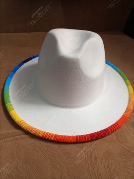 Fedora hats, beaded african hats, women hats