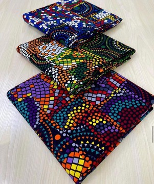 Tissu Ankara (6 yards) 100% coton Multicolore