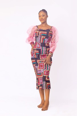 Ankara Midi Dress| Ankara Gown| Ankara Classic Gown| Ankara Gown Style| Gifts For Her