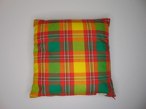 Handmade Madras Cushion